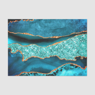 Blaugrünes Gold-Glitter-Aquamarin-Türkises Seidenp Seidenpapier