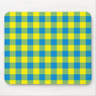 Blaugrünes Karomuster Mousepad