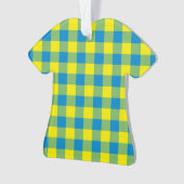 Blaugrünes Karomuster Ornament (Vorderseite)
