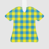 Blaugrünes Karomuster Ornament (Rückseite)
