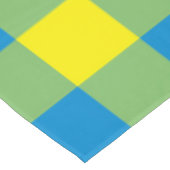 Blaugrünes Karomuster Tischdecke (Schrägansicht)