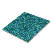 Blaugrünes Mosaikmuster Fliese (Seite)