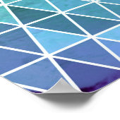 Blaugrungy Geometric Triangle Design Poster (Ecke)