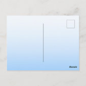 Blauhaarige Elfenzauber Eisprinzen Schneewald Postkarte (Rückseite)