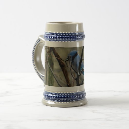 Blauhäher Bierglas (Vorderseite Links)