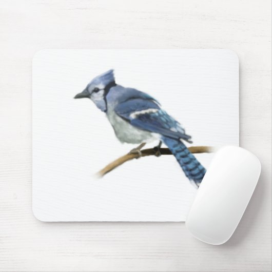 Blauhäher-Illustration Mousepad (Mit Mouse)