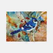 Blauhäher in den Bäumen Fleecedecke (Vorderseite (Horizontal))