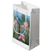 Blauhäher-kleine Geschenk-Tasche Kleine Geschenktüte (Rückseite Schrägansicht)