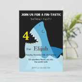 Blauhai im Meer Einladung (Stehend Vorderseite)