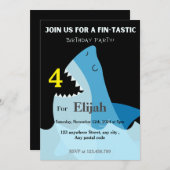 Blauhai im Meer Einladung (Vorne/Hinten)