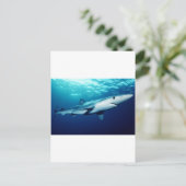 Blauhai Postkarte (Stehend Vorderseite)