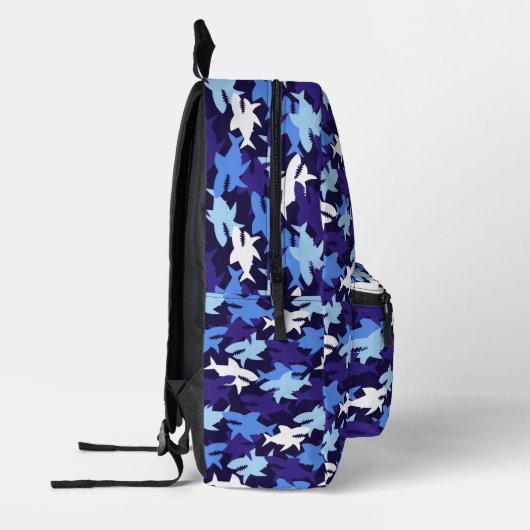 Blauhaie Camouflage Muster Bedruckter Rucksack (Links)