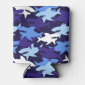 Blauhaie Camouflage Muster Dosenkühler (Vorderseite)