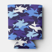 Blauhaie Camouflage Muster Dosenkühler (Rückseite)