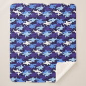 Blauhaie Camouflage Muster Sherpadecke (Vorderseite)