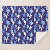Blauhaie Camouflage Muster Sherpadecke (Vorderseite (Horizontal))