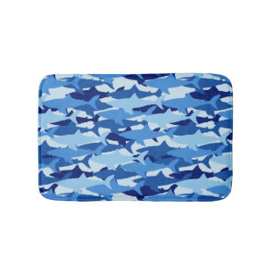 Blauhaie-Muster Badematte