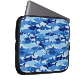 Blauhaie-Muster Laptopschutzhülle (Vorne Rechts)