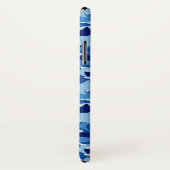 Blauhaie-Muster| Monogramm 2 Case-Mate iPhone Hülle (Hinten/Rechts)