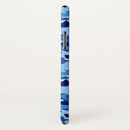 Blauhaie-Muster| Monogramm 2 Case-Mate iPhone Hülle (Hinten/Rechts)