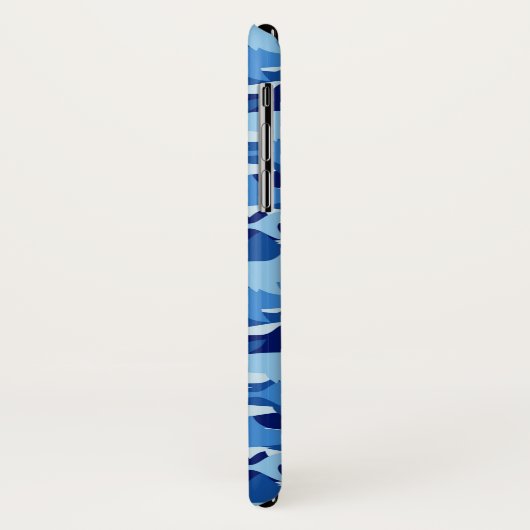 Blauhaie-Muster| Monogramm 2 Case-Mate iPhone Hülle (Hinten/Links)