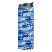 Blauhaie-Muster Thermosbecher (Nach links gedreht)