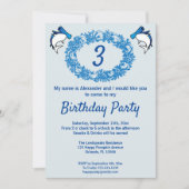 Blauhaie & Rose Kranz zum Geburtstag Einladung (Vorderseite)