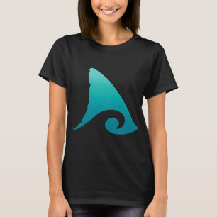 Blauhaihai-Ozeanwellen-Design T-Shirt