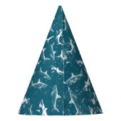 Blauhais-Jungen-Geburtstagsparty Partyhütchen (Rückseite)