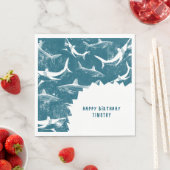 Blauhais-Jungen-Geburtstagsparty Serviette (Beispiel)