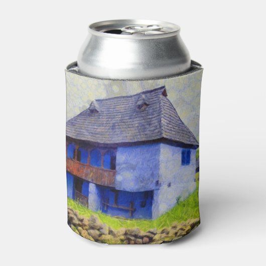 Blauhausmalerei Dosenkühler (Kanne Vorderseite)