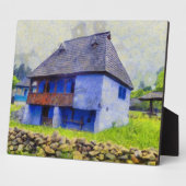 Blauhausmalerei Fotoplatte (Seite)