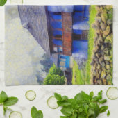 Blauhausmalerei Handtuch (Gefaltet)