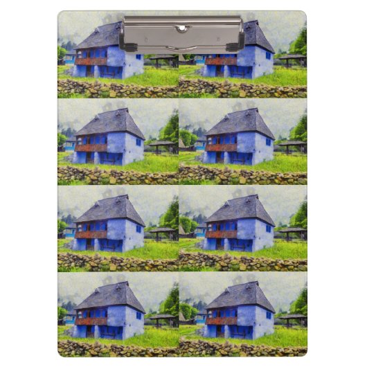 Blauhausmalerei Klemmbrett (Vorderseite)