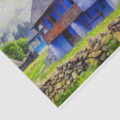 Blauhausmalerei Seidenpapier (Ausschnitt)