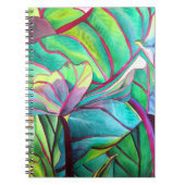 Blauhawaii Tropische Blattfolienkunst Notizblock (Vorderseite)