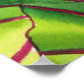 Blauhawaii Tropische Blattfolienkunst Poster (Ecke)