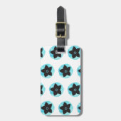 Blauhawaiianische Blume Gepäckanhänger (Vorderseite vertikal)