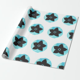 Blauhawaiianische Blume Geschenkpapier