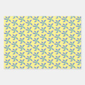 Blauhawaiianische Blume Geschenkpapier Set (Vorderseite 2)