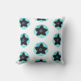 Blauhawaiianische Blume Kissen