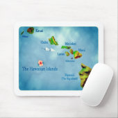 Blauhawaiianische Inselkarte Mousepad (Mit Mouse)