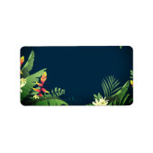 Blauhawaiianische tropische Blume Adressaufkleber (Vorne)