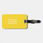 Blauhawaiianischer Hibiskus Blumenmuster Gepäckanhänger (Rückseite horizontal)