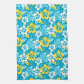Blauhawaiianischer Hibiskus Blumenmuster Geschirrtuch (Vertikal)