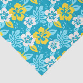 Blauhawaiianischer Hibiskus Blumenmuster Seidenpapier (Detail)