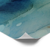 Blauhawaiianisches Plumeria Poster (Ecke)