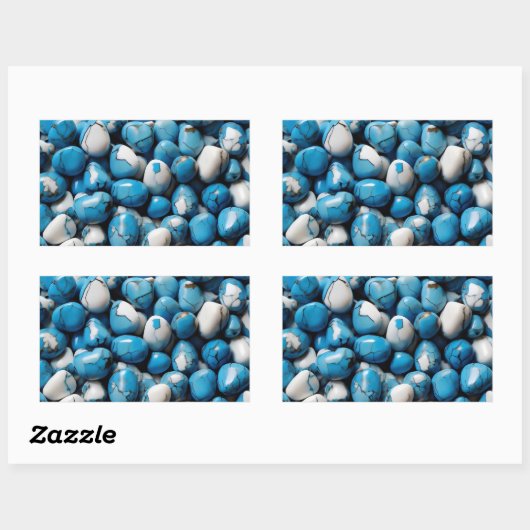 Blauhecht Rechteckiger Aufkleber (Blatt)