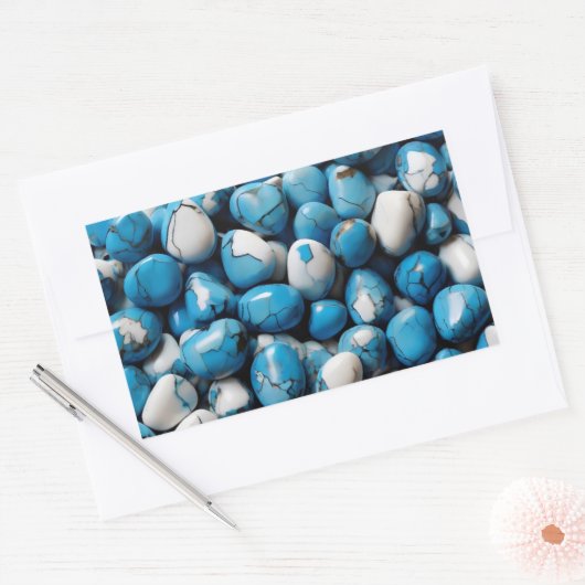 Blauhecht Rechteckiger Aufkleber (Umschlag)