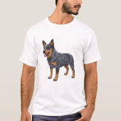 Blauhelm-Australischer Rinderhund Shirts (Vorderseite)